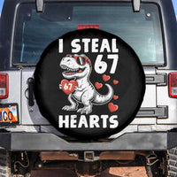 Funny I Steal 67 Hearts Valentines Day Six Seven Meme Spare Tire Cover