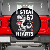 Funny I Steal 67 Hearts Valentines Day Six Seven Meme Spare Tire Cover