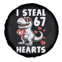 Funny I Steal 67 Hearts Valentines Day Six Seven Meme Spare Tire Cover