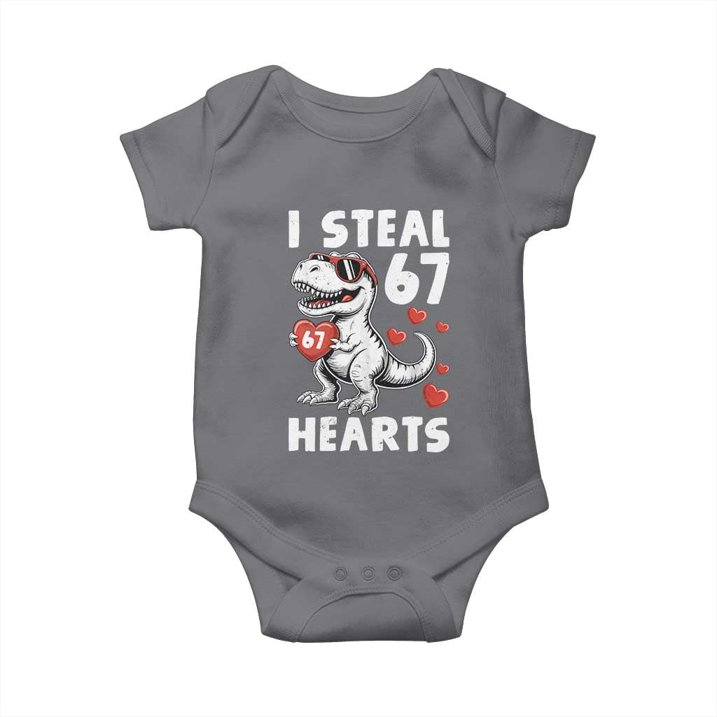 Funny I Steal 67 Hearts Valentines Day Six Seven Meme Baby Onesie