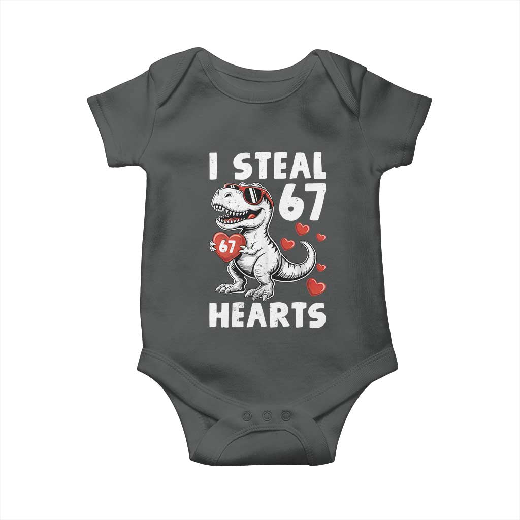 Funny I Steal 67 Hearts Valentines Day Six Seven Meme Baby Onesie