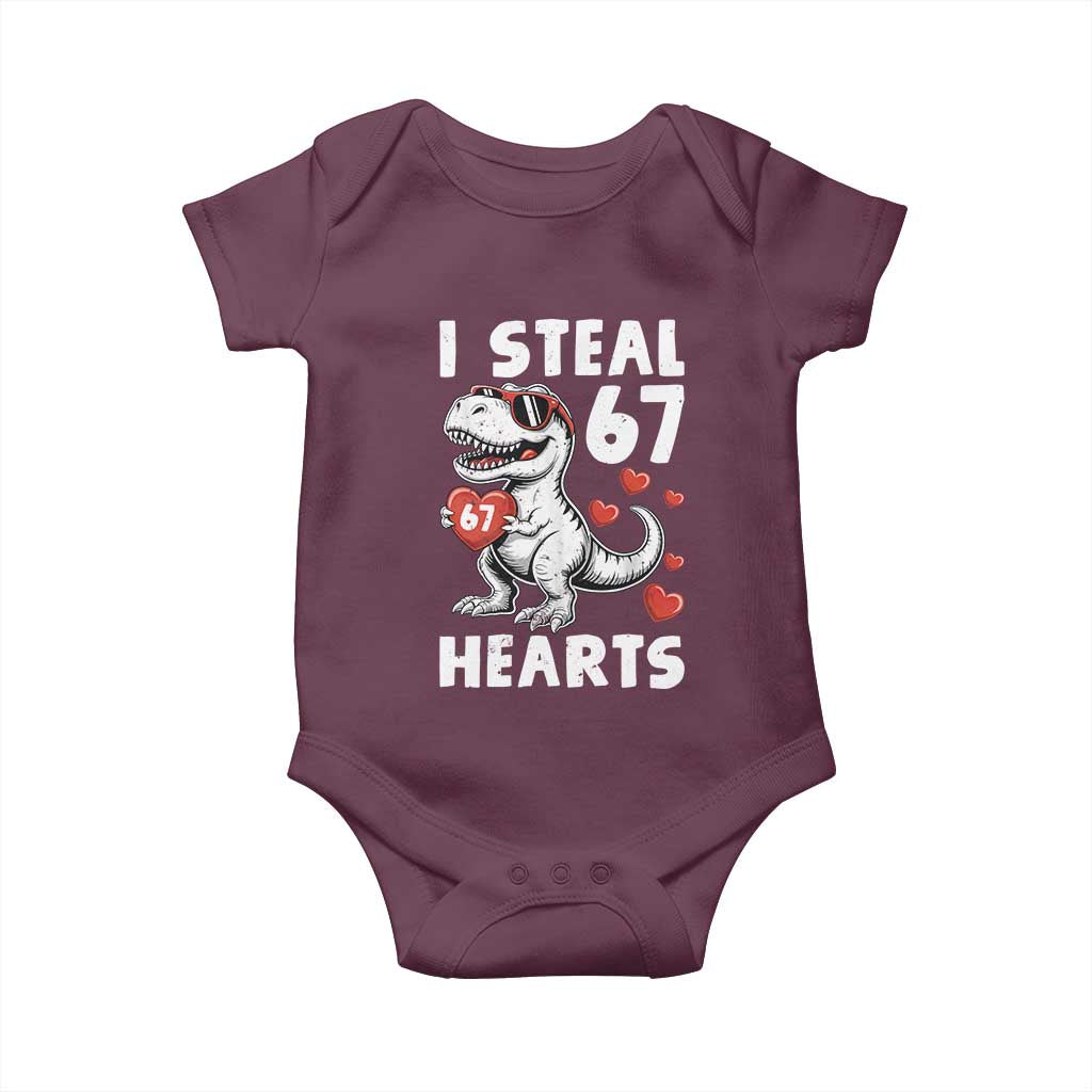 Funny I Steal 67 Hearts Valentines Day Six Seven Meme Baby Onesie
