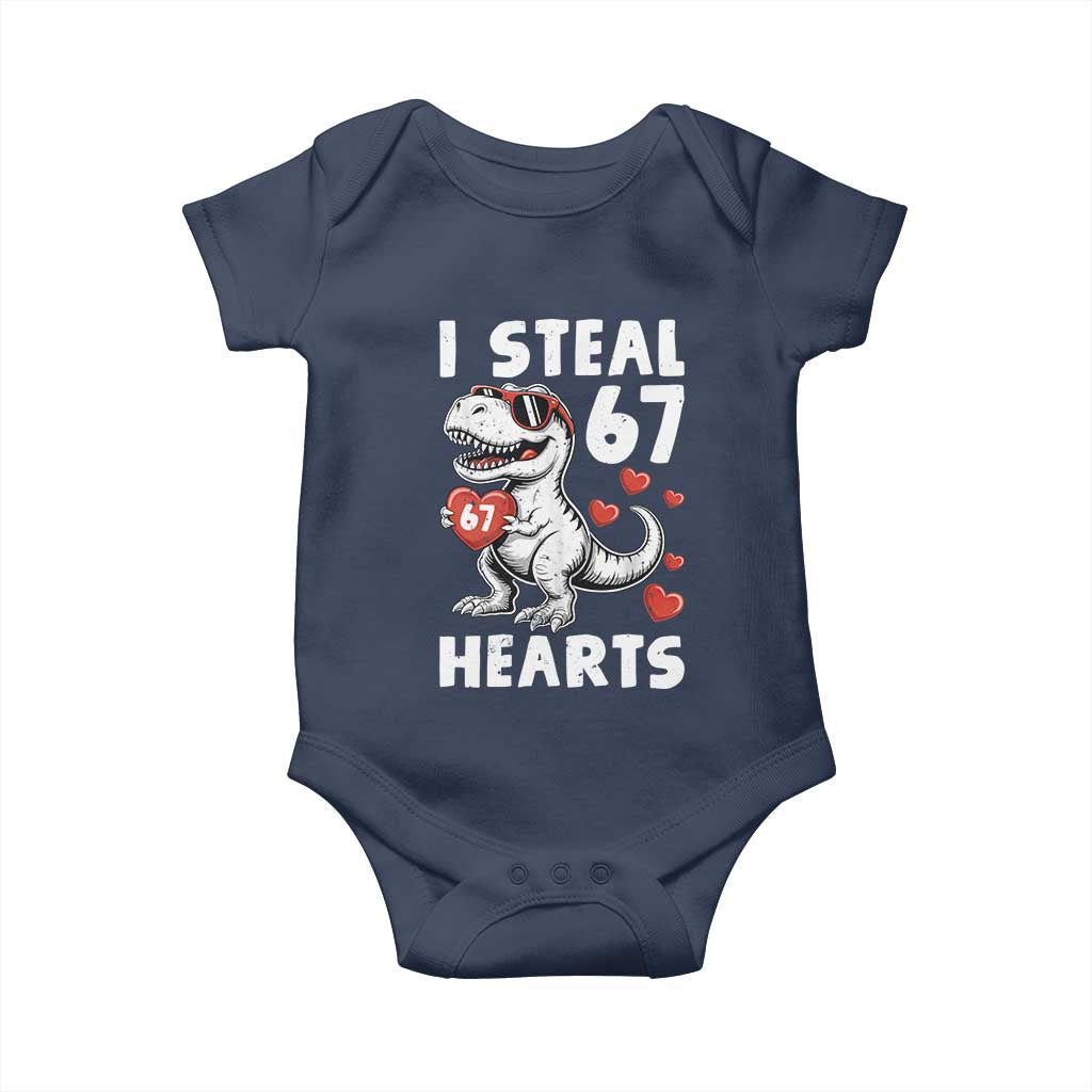 Funny I Steal 67 Hearts Valentines Day Six Seven Meme Baby Onesie