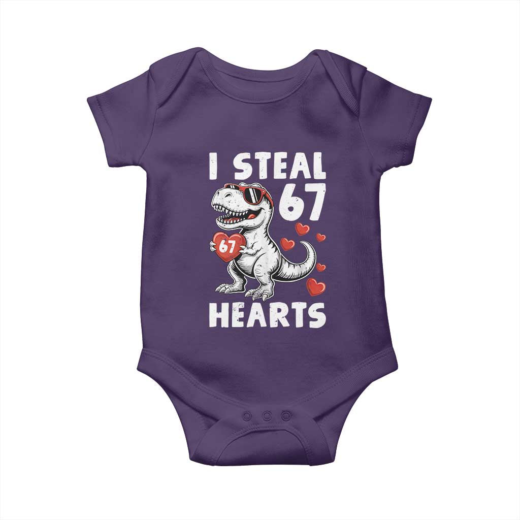 Funny I Steal 67 Hearts Valentines Day Six Seven Meme Baby Onesie