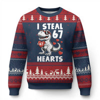 Funny I Steal 67 Hearts Valentines Day Six Seven Meme Ugly Christmas Sweater