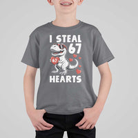 Funny I Steal 67 Hearts Valentines Day Six Seven Meme T Shirt For Kid