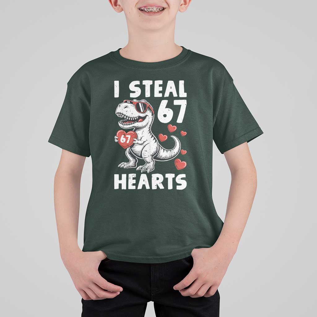 Funny I Steal 67 Hearts Valentines Day Six Seven Meme T Shirt For Kid