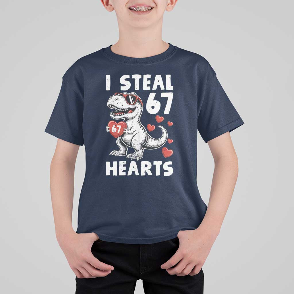 Funny I Steal 67 Hearts Valentines Day Six Seven Meme T Shirt For Kid