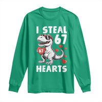 Funny I Steal 67 Hearts Valentines Day Six Seven Meme Long Sleeve Shirt