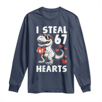 Funny I Steal 67 Hearts Valentines Day Six Seven Meme Long Sleeve Shirt