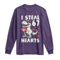 Funny I Steal 67 Hearts Valentines Day Six Seven Meme Long Sleeve Shirt