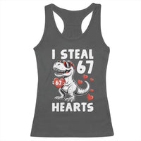 Funny I Steal 67 Hearts Valentines Day Six Seven Meme Racerback Tank Top