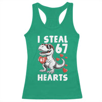 Funny I Steal 67 Hearts Valentines Day Six Seven Meme Racerback Tank Top