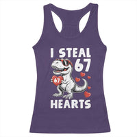 Funny I Steal 67 Hearts Valentines Day Six Seven Meme Racerback Tank Top