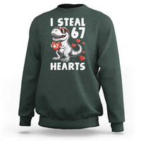 Funny I Steal 67 Hearts Valentines Day Six Seven Meme Sweatshirt