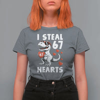 Funny I Steal 67 Hearts Valentines Day Six Seven Meme T Shirt For Women