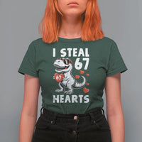 Funny I Steal 67 Hearts Valentines Day Six Seven Meme T Shirt For Women