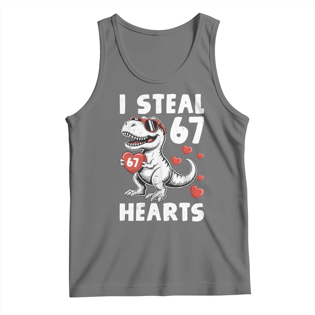 Funny I Steal 67 Hearts Valentines Day Six Seven Meme Tank Top