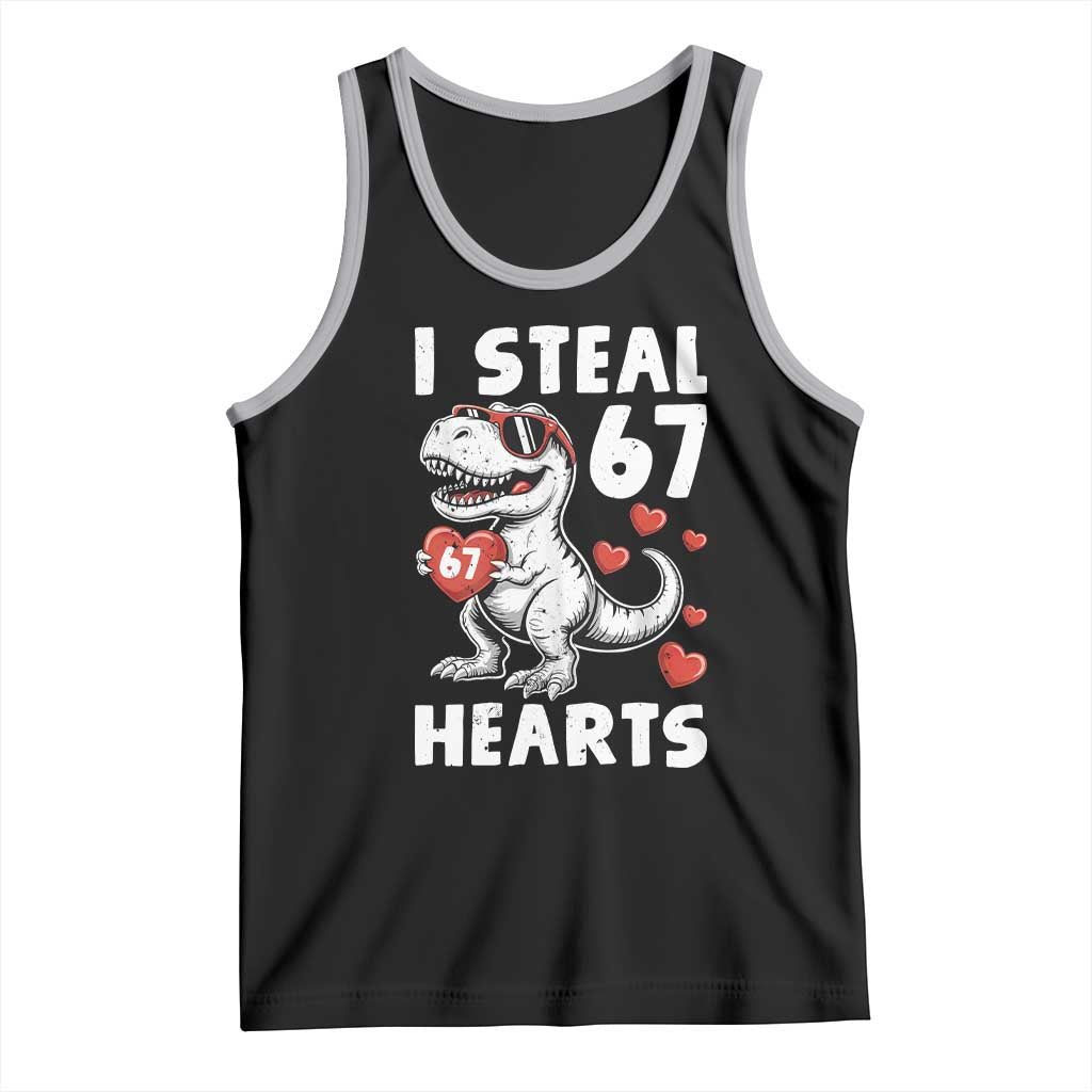 Funny I Steal 67 Hearts Valentines Day Six Seven Meme Tank Top