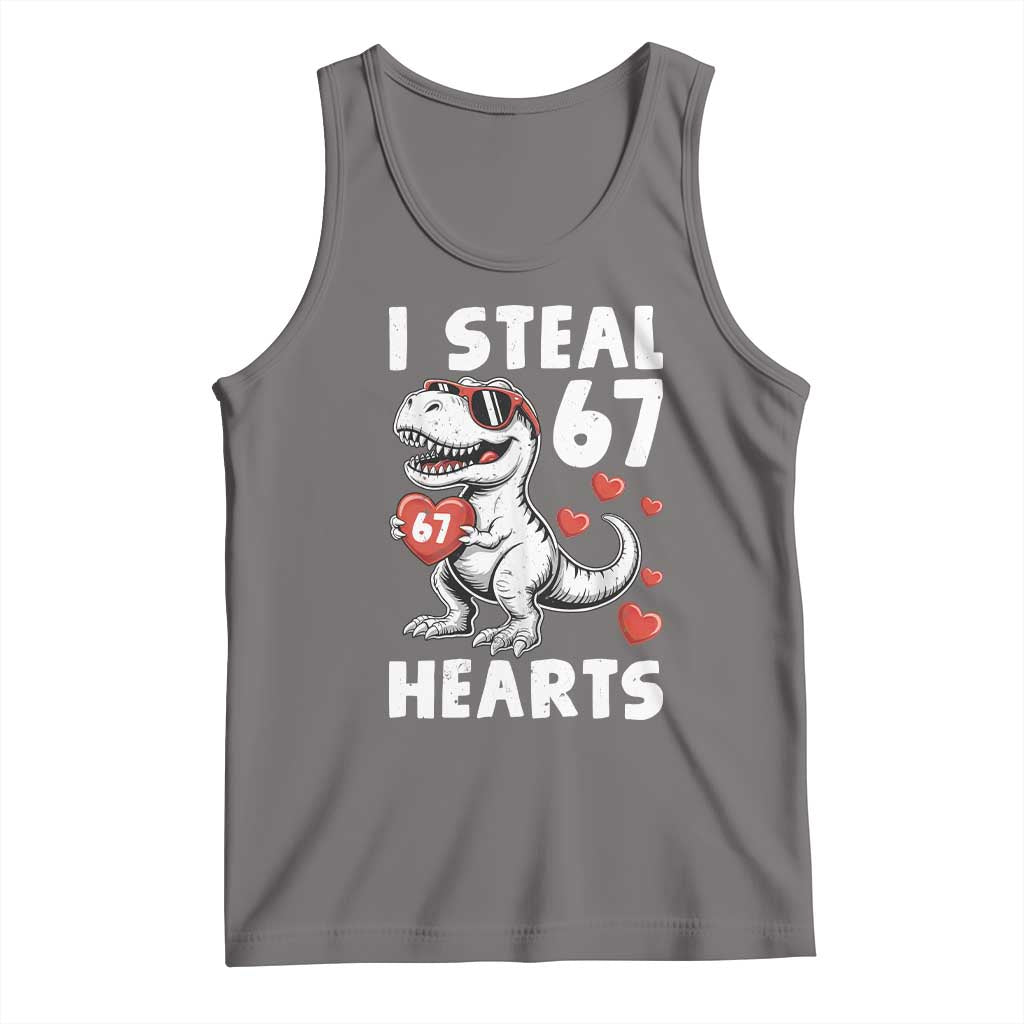 Funny I Steal 67 Hearts Valentines Day Six Seven Meme Tank Top