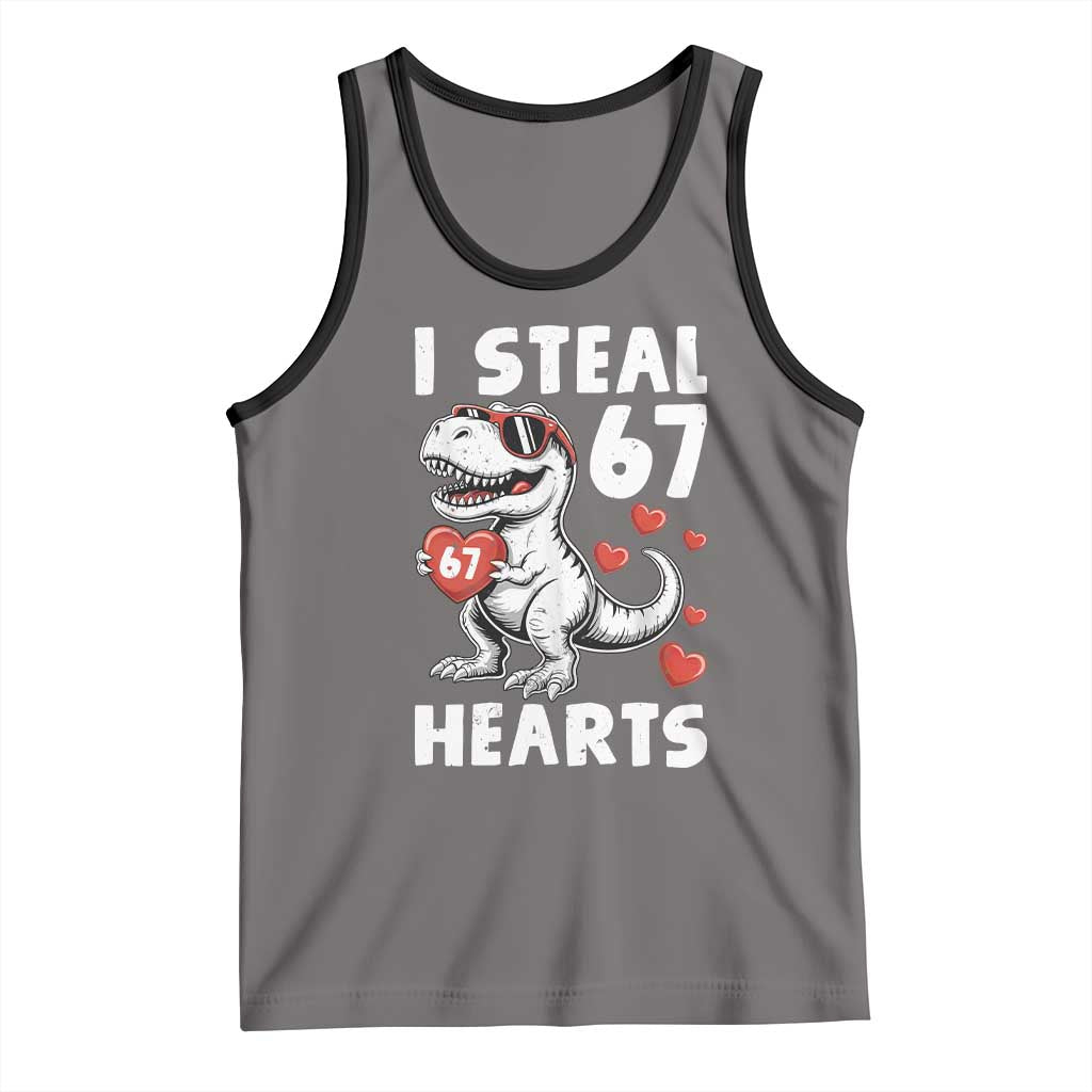 Funny I Steal 67 Hearts Valentines Day Six Seven Meme Tank Top