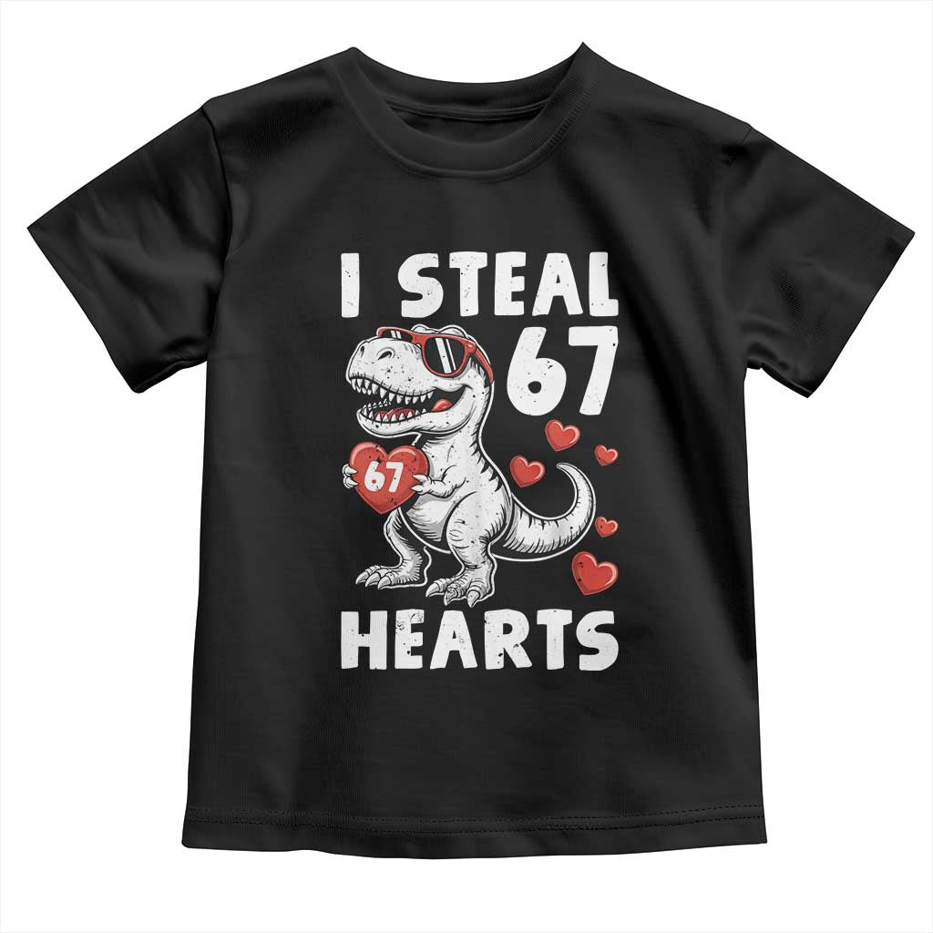Funny I Steal 67 Hearts Valentines Day Six Seven Meme Toddler T Shirt