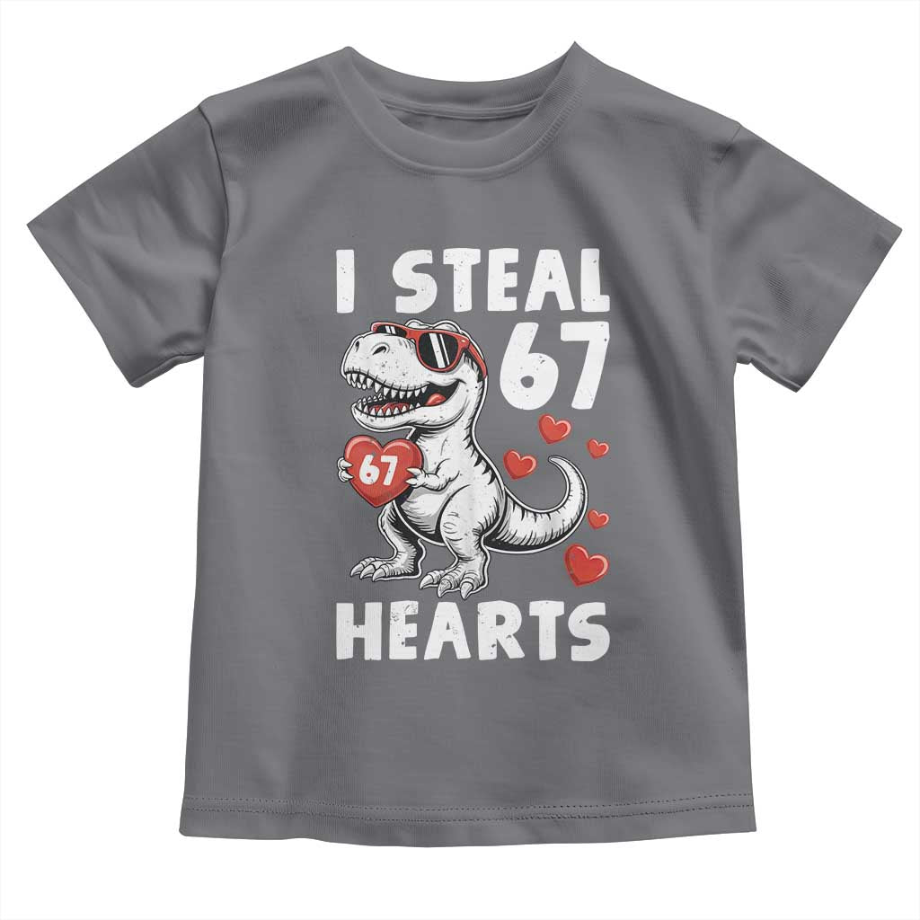 Funny I Steal 67 Hearts Valentines Day Six Seven Meme Toddler T Shirt
