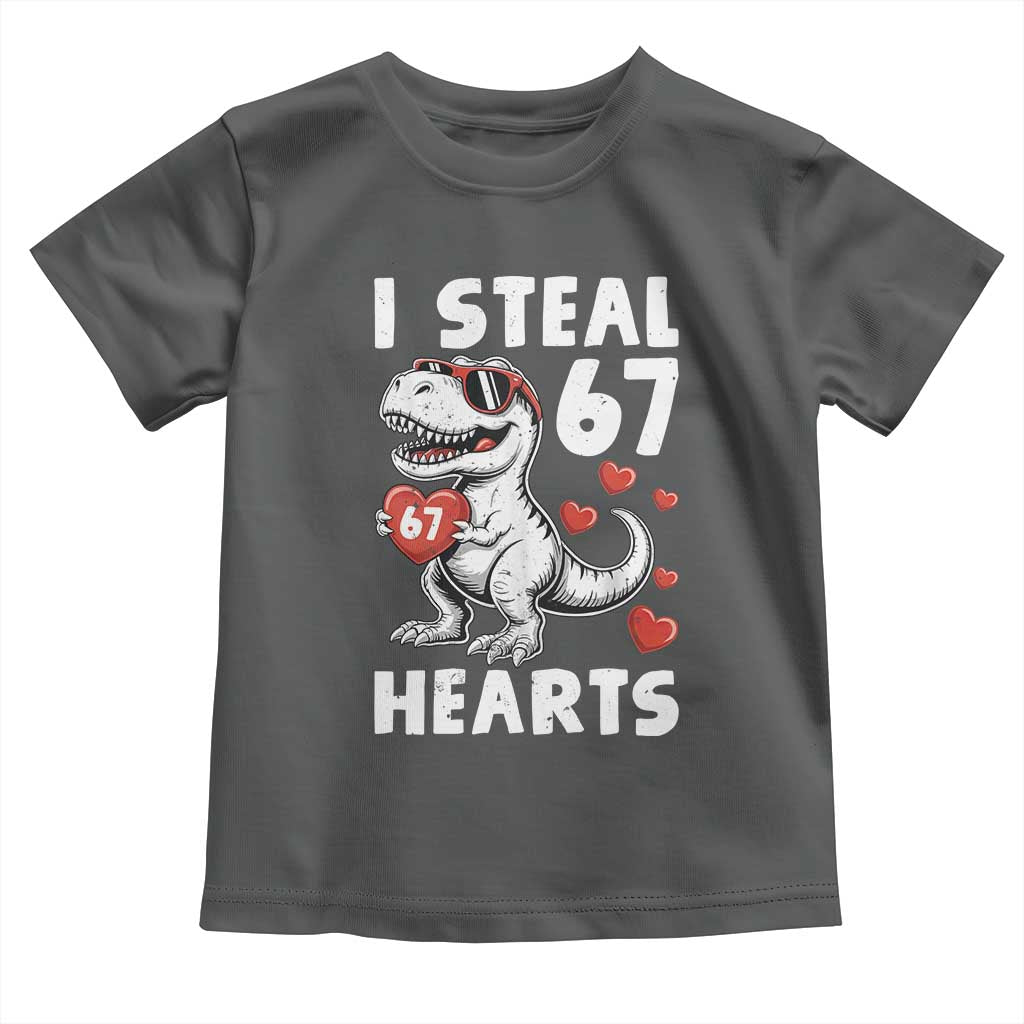 Funny I Steal 67 Hearts Valentines Day Six Seven Meme Toddler T Shirt