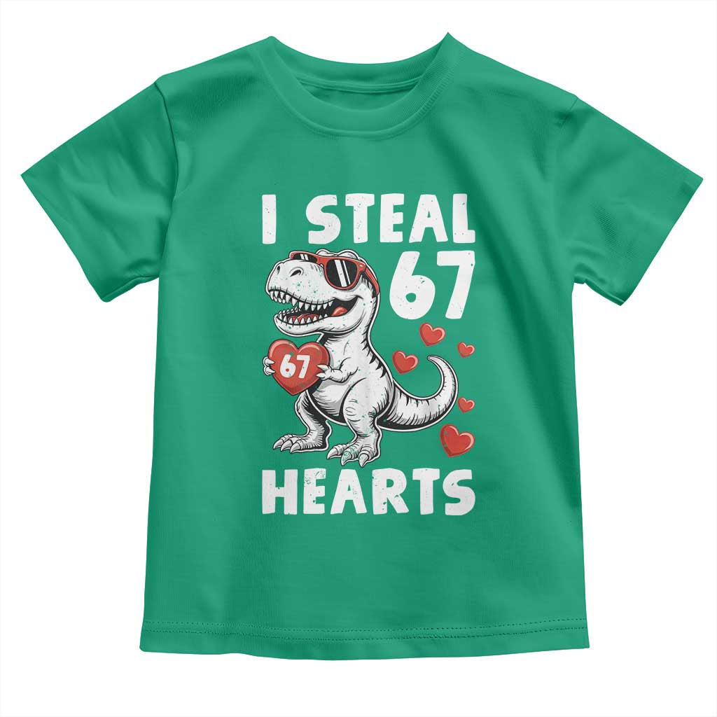 Funny I Steal 67 Hearts Valentines Day Six Seven Meme Toddler T Shirt