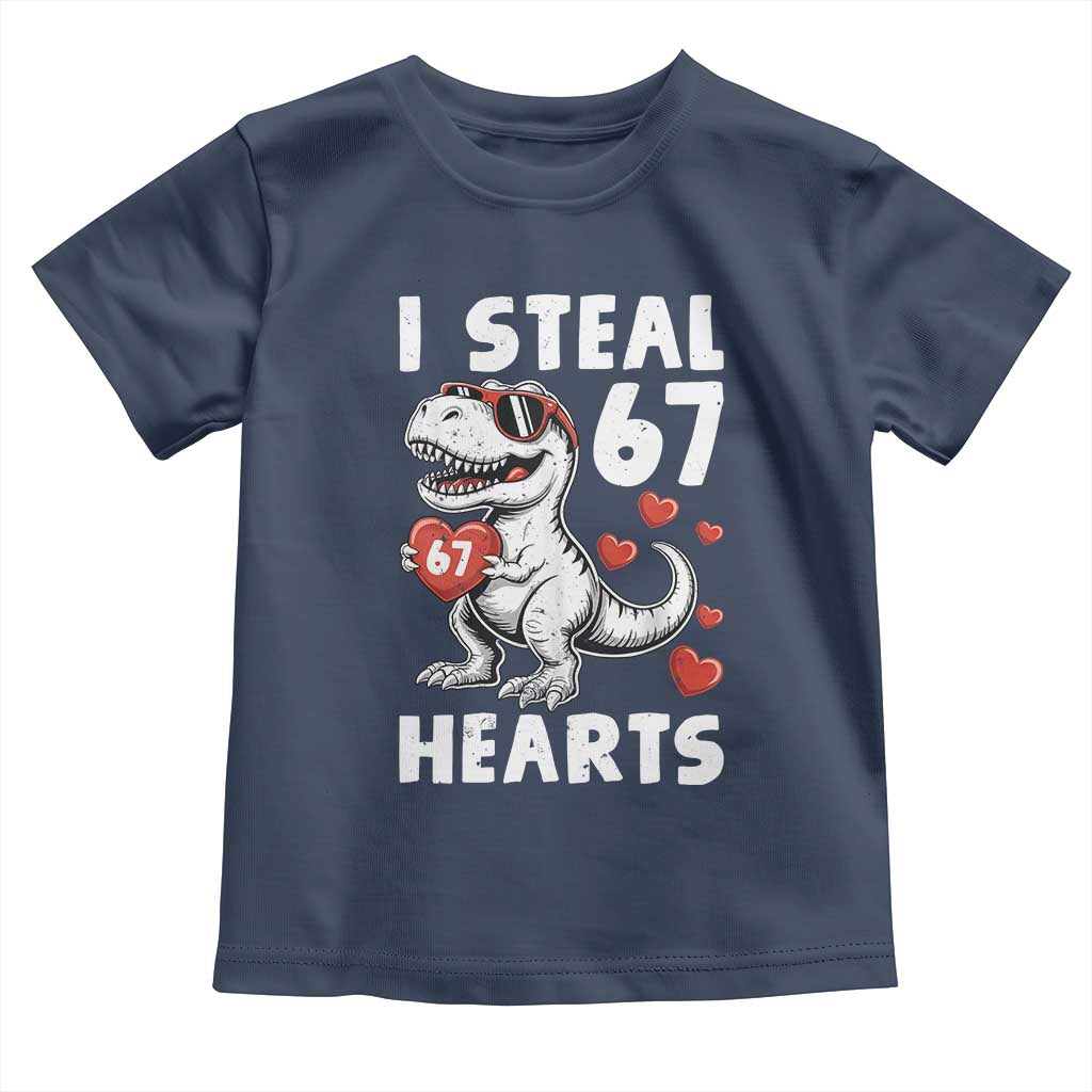 Funny I Steal 67 Hearts Valentines Day Six Seven Meme Toddler T Shirt