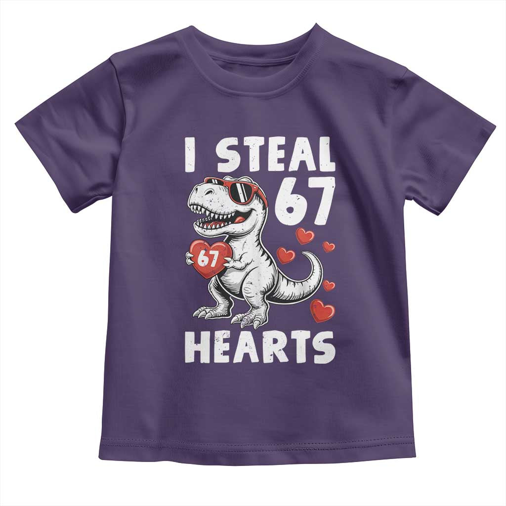 Funny I Steal 67 Hearts Valentines Day Six Seven Meme Toddler T Shirt