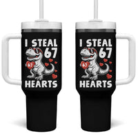 Funny I Steal 67 Hearts Valentines Day Six Seven Meme Tumbler With Handle