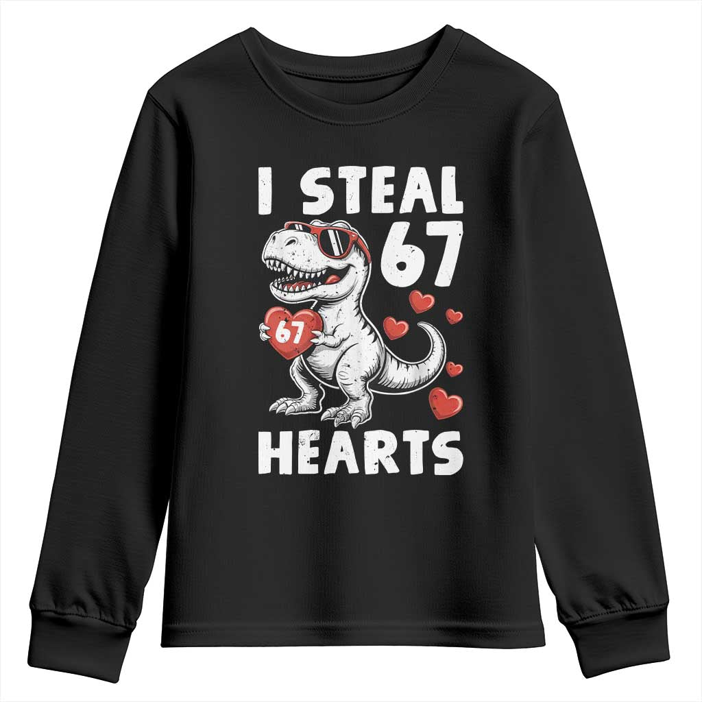 Funny I Steal 67 Hearts Valentines Day Six Seven Meme Youth Sweatshirt