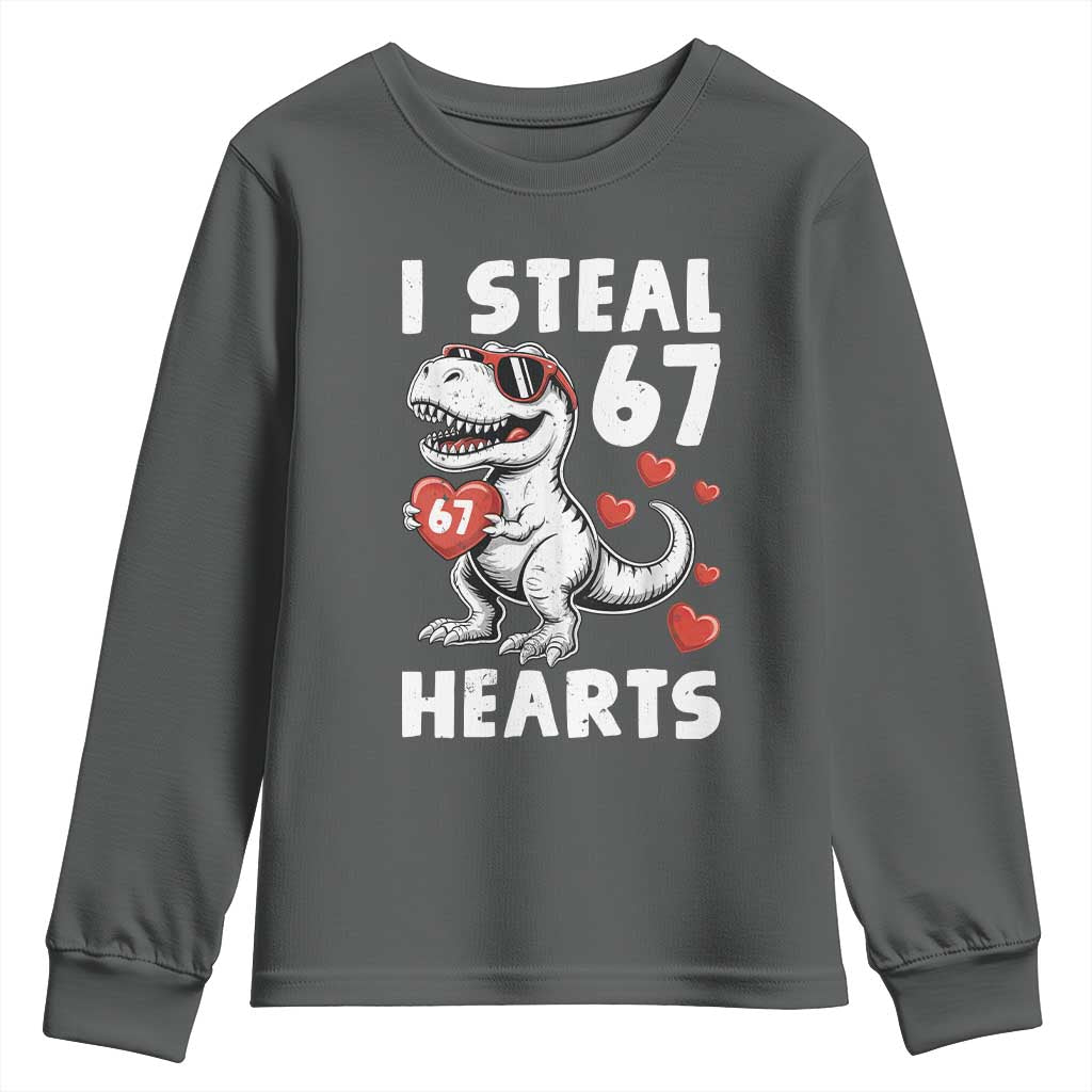 Funny I Steal 67 Hearts Valentines Day Six Seven Meme Youth Sweatshirt