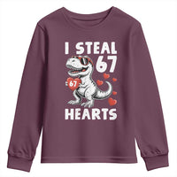 Funny I Steal 67 Hearts Valentines Day Six Seven Meme Youth Sweatshirt