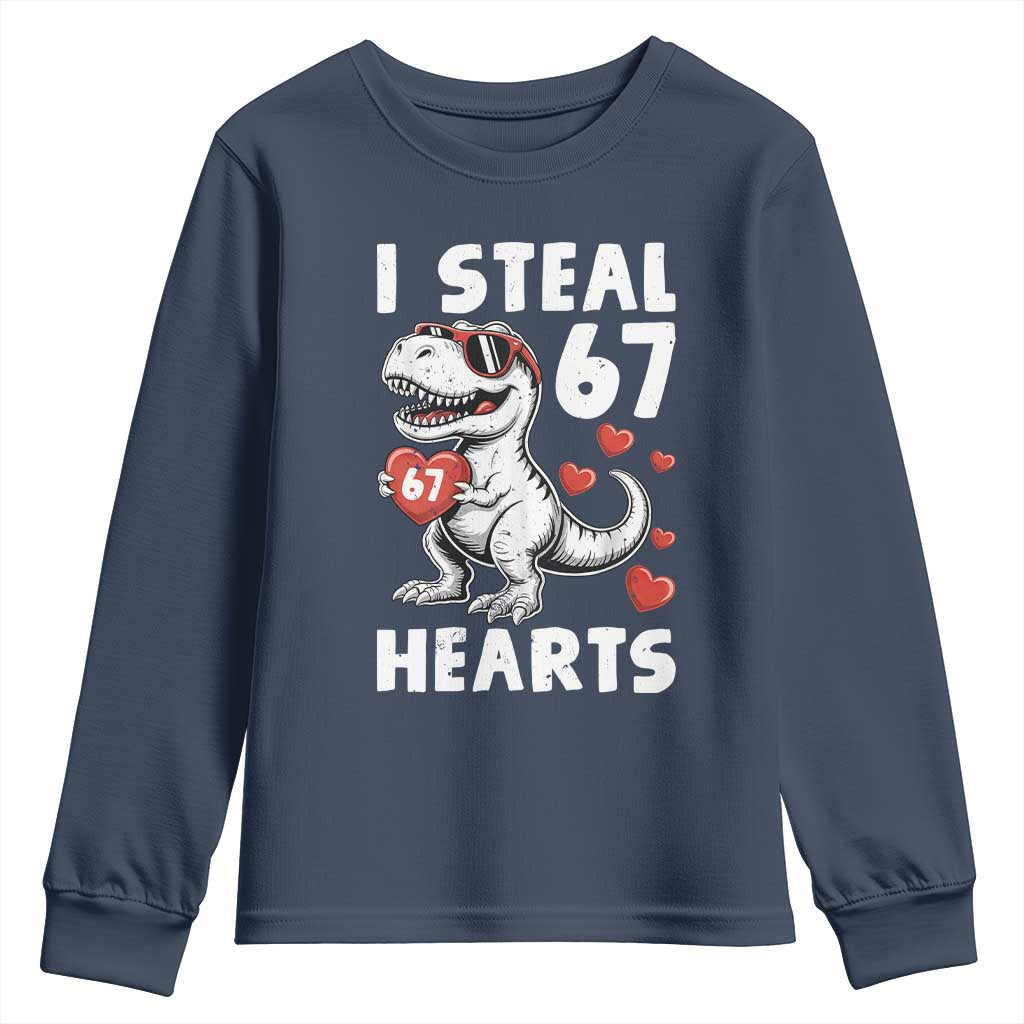 Funny I Steal 67 Hearts Valentines Day Six Seven Meme Youth Sweatshirt