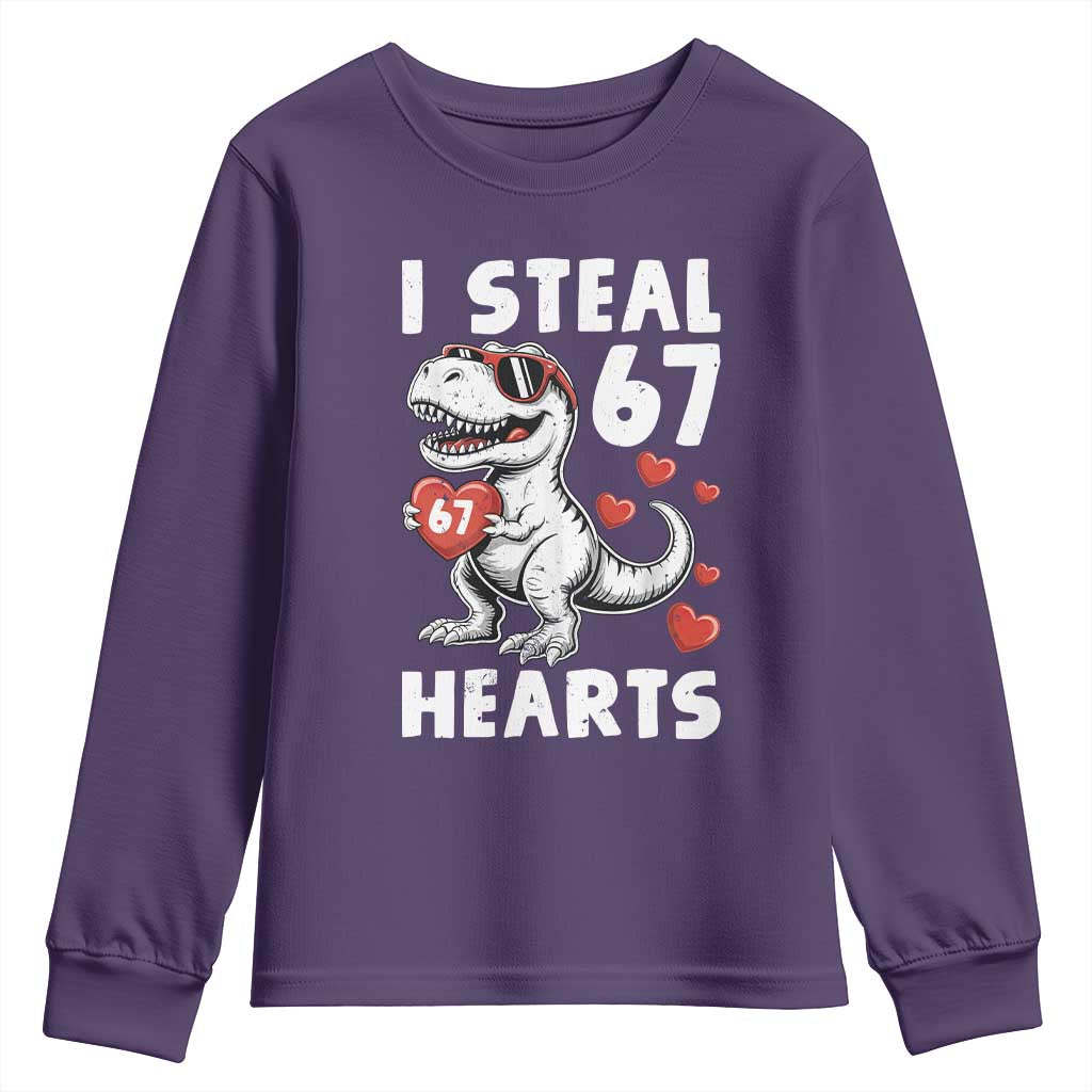 Funny I Steal 67 Hearts Valentines Day Six Seven Meme Youth Sweatshirt