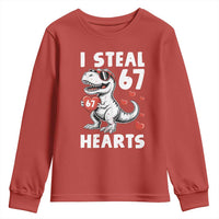 Funny I Steal 67 Hearts Valentines Day Six Seven Meme Youth Sweatshirt