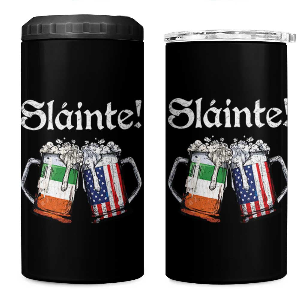 Funny St Patrick's Day Beer Drinking Slainte 4 in 1 Can Cooler Tumbler Irish American Beer - Wonder Print Shop
