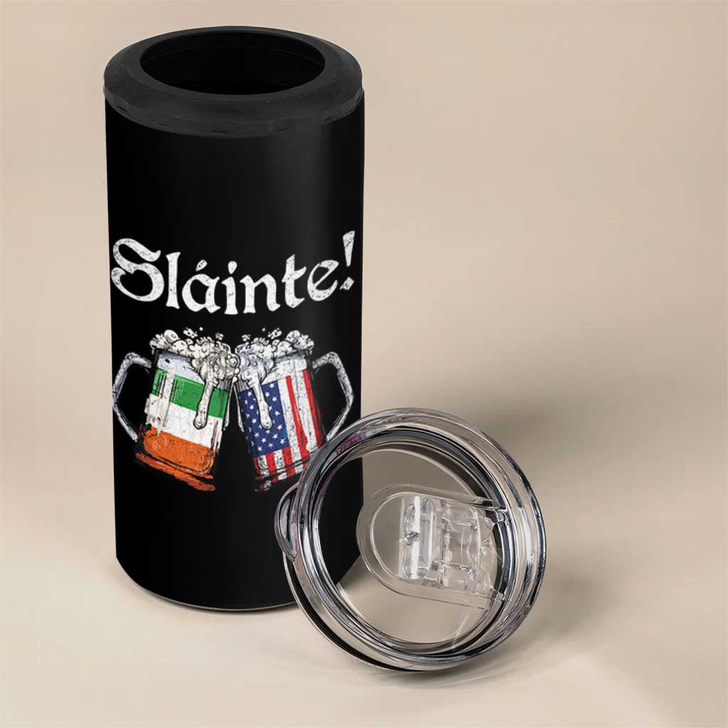 Funny St Patrick's Day Beer Drinking Slainte 4 in 1 Can Cooler Tumbler Irish American Beer - Wonder Print Shop