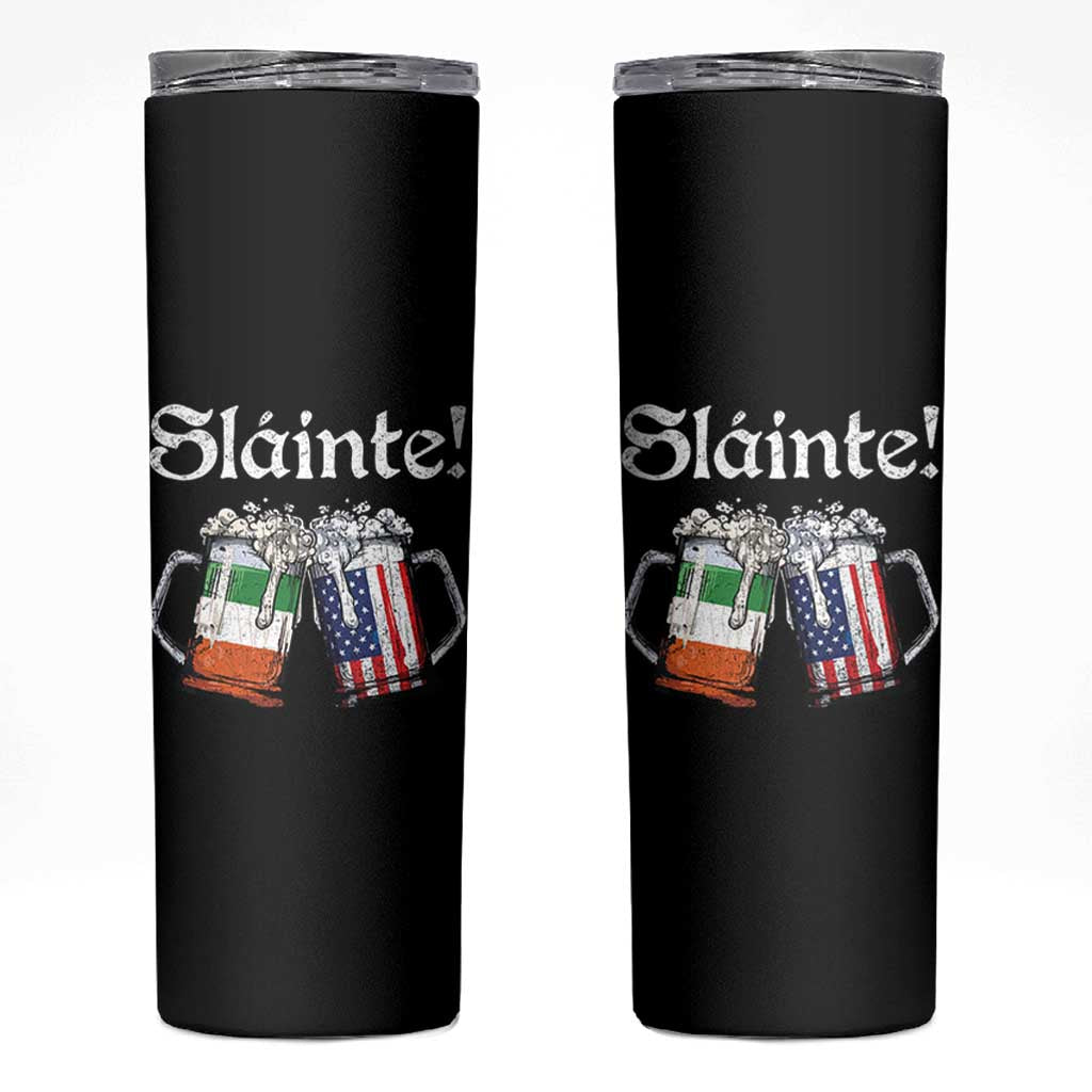 Funny St Patrick's Day Beer Drinking Slainte Skinny Tumbler Irish American Beer - Wonder Print Shop