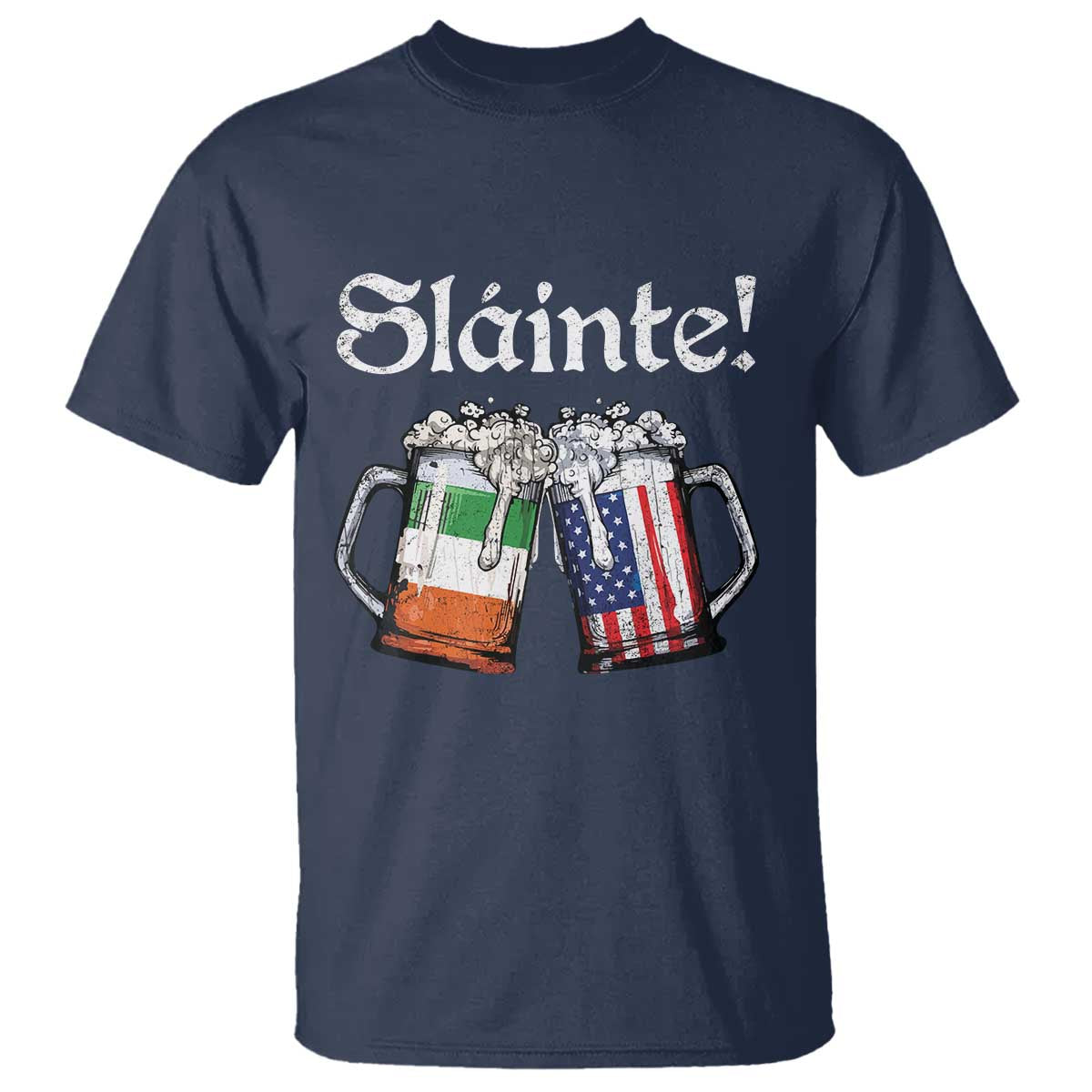 Funny St Patrick's Day Beer Drinking Slainte T Shirt Irish American Beer