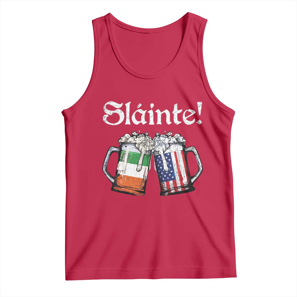 Funny St Patrick's Day Beer Drinking Slainte Tank Top Irish American Beer