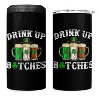Funny St Patrick's Day Irish Beer Drinking 4 in 1 Can Cooler Tumbler Drink Up Bitches Ireland Flag - Wonder Print Shop