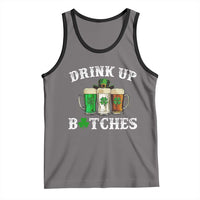 Funny St Patrick's Day Irish Beer Drinking Tank Top Drink Up Bitches Ireland Flag