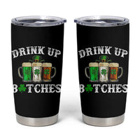 Funny St Patrick's Day Irish Beer Drinking Tumbler Cup Drink Up Bitches Ireland Flag - Wonder Print Shop