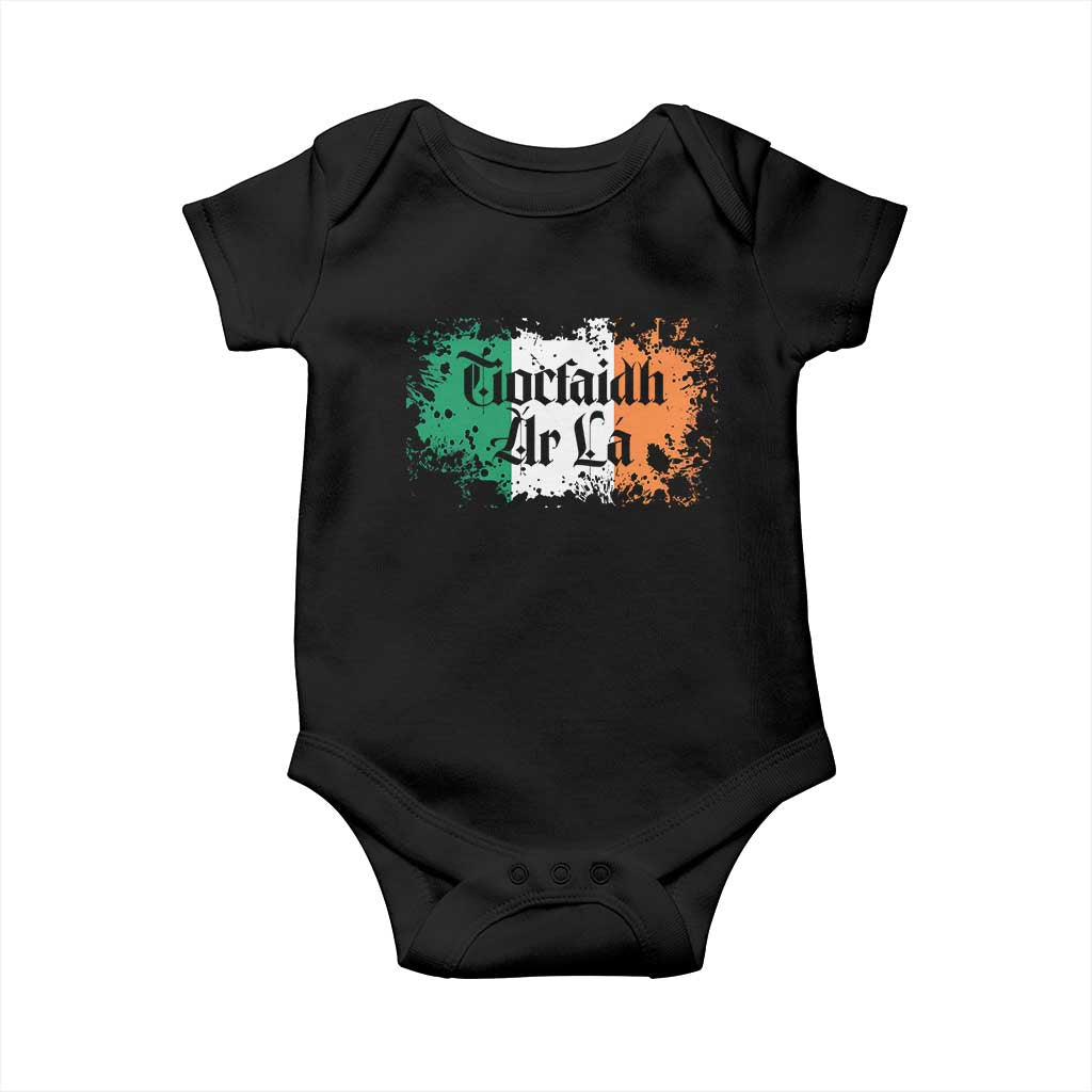 Tiocfaidh Ar La Baby Onesie Vintage Irish Ireland Flag