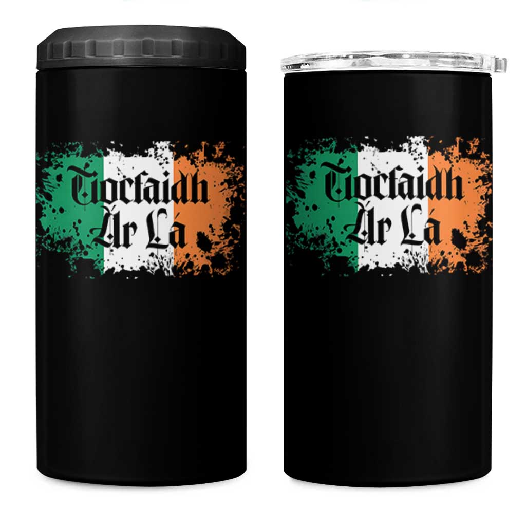 Tiocfaidh Ar La 4 in 1 Can Cooler Tumbler Vintage Irish Ireland Flag