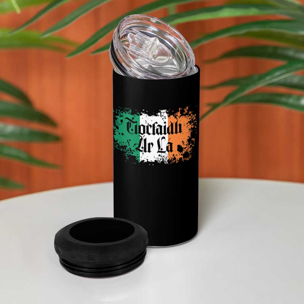 Tiocfaidh Ar La 4 in 1 Can Cooler Tumbler Vintage Irish Ireland Flag