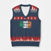 Tiocfaidh Ar La V-Neck Knit Sweater Vest Vintage Irish Ireland Flag - Wonder Print Shop